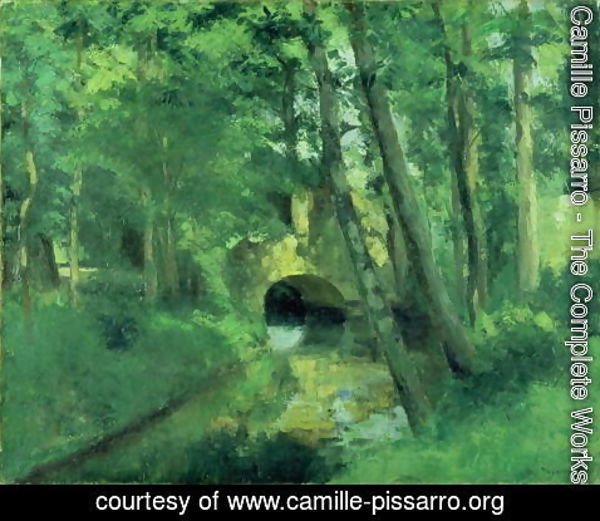 Camille Pissarro - The Little Bridge, Pontoise, 1875