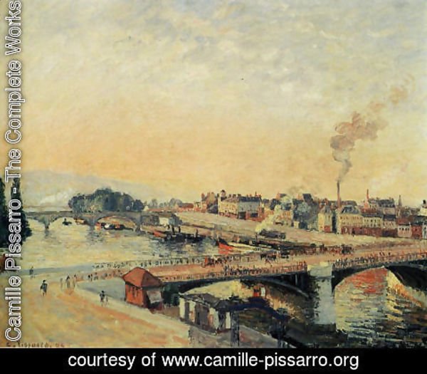 Camille Pissarro - Sunrise at Rouen, 1898