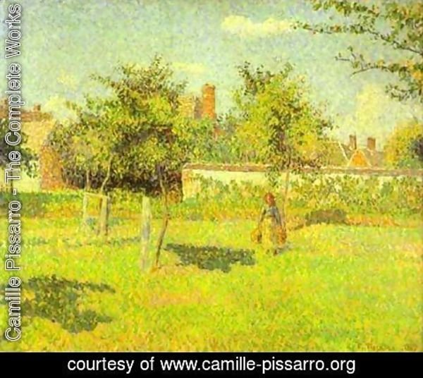 Camille Pissarro - Woman in the Meadow at Eragny, Spring, 1887