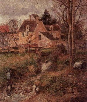 Camille Pissarro - The Stream at Osny, 1883