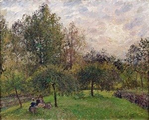 Camille Pissarro - Apple Trees and Poplars in the Setting Sun, 1901