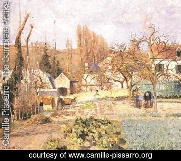 Camille Pissarro - Kitchen garden at the Hermitage, Pontoise, 1874