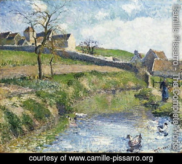 Camille Pissarro - The Farm at Osny, 1883