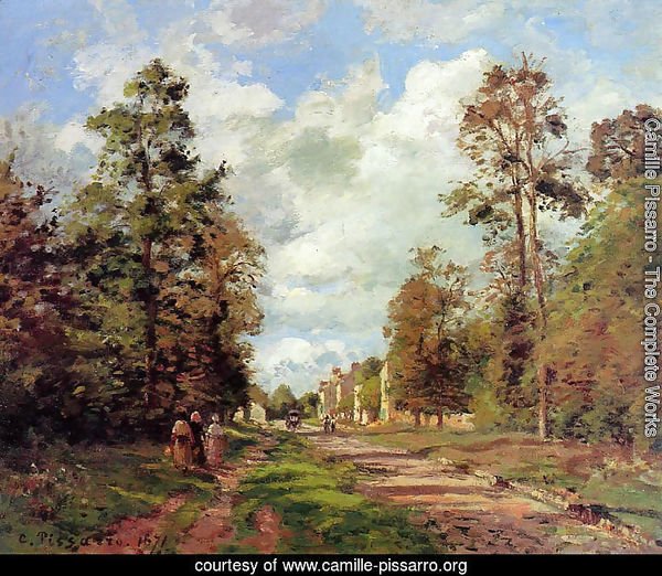 The road to Louveciennes at the edge of the wood, 1871