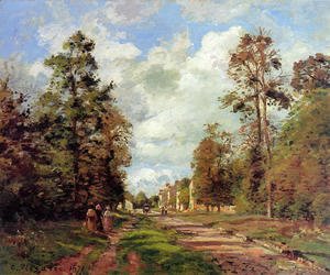 Camille Pissarro - The road to Louveciennes at the edge of the wood, 1871