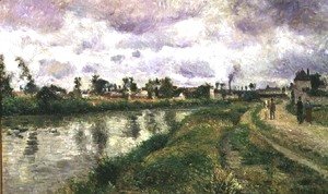 Camille Pissarro - River Scene, 1873