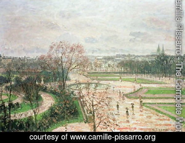 Camille Pissarro - The Garden of the Tuileries in Rainy Weather, 1899