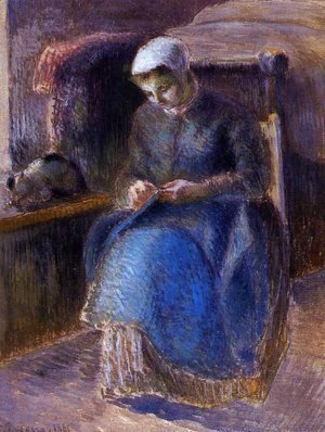 Woman Sewing, 1881