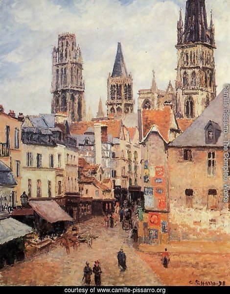 Rue de l'epicerie at Rouen, on a Grey Morning, 1898