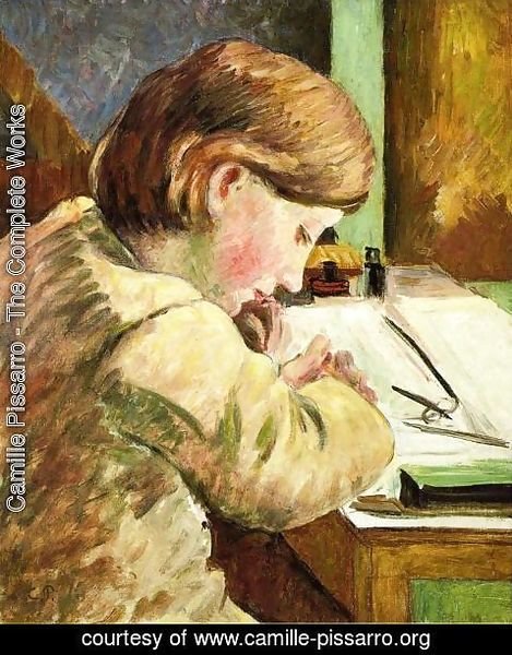 Camille Pissarro - Paul Writing, c.1894