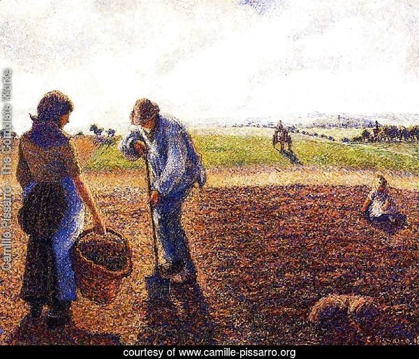 Peasants in the Field, Eragny, 1890