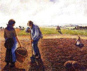 Peasants in the Field, Eragny, 1890