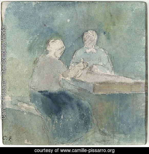 Two Peasants at the Table, c.1874