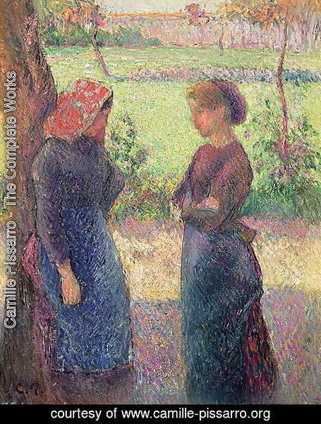 Camille Pissarro - The Chat, c.1892