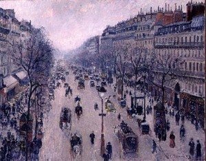 Boulevard Montmartre, Morning, Cloudy Weather, 1897