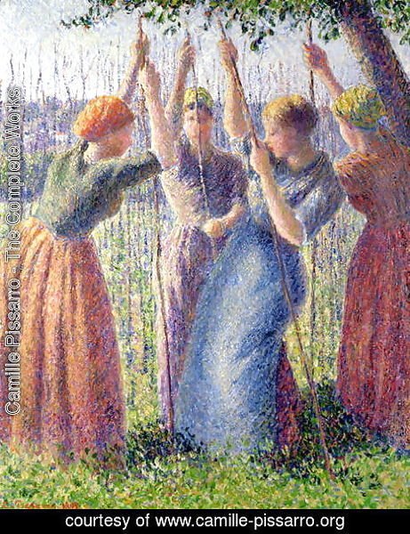 Camille Pissarro - Women Planting Peasticks, 1891