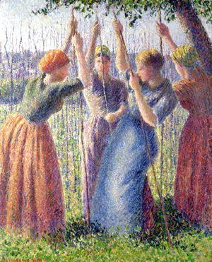Camille Pissarro - Women Planting Peasticks, 1891