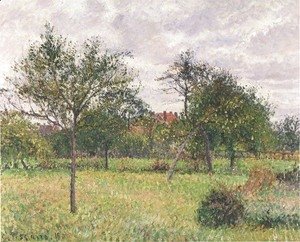 Camille Pissarro - Autumn Morning, Cloudy, Eragny, 1900