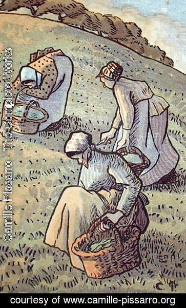 Camille Pissarro - Women Gathering Mushrooms, from 'Travaux des Champs',  1893