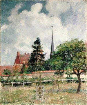 Camille Pissarro - The Church at Eragny, 1884