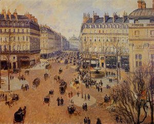 Camille Pissarro - Place du Theatre Francais, Afternoon Sun in Winter, 1898