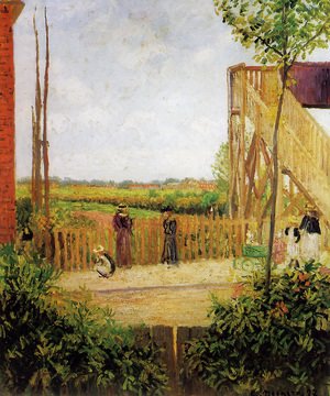 Camille Pissarro - The Footbridge, Bath Road, Bedford Park, 1897