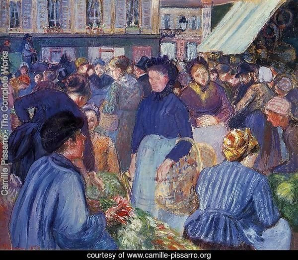 The Market at Gisons, 1889