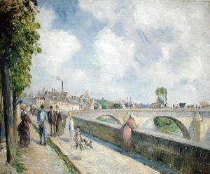 Camille Pissarro - The Bridge at Pontoise, 1878