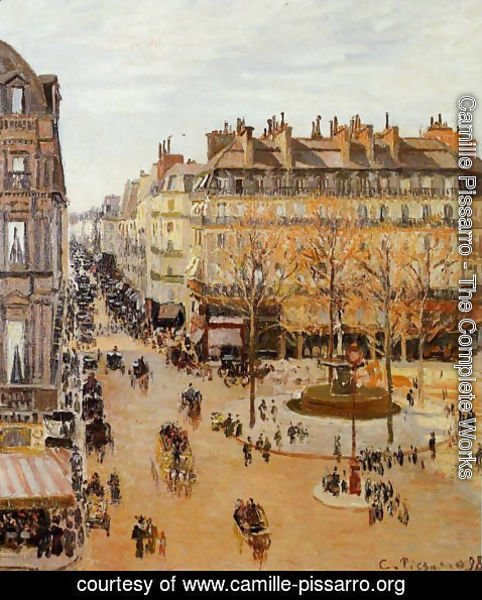 Camille Pissarro - Rue Saint-Honore, Sun Effect, Afternoon, 1898
