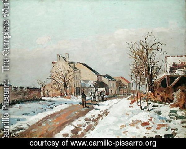 Camille Pissarro - The Road from Gisors to Pontoise, Snow Effect, 1872