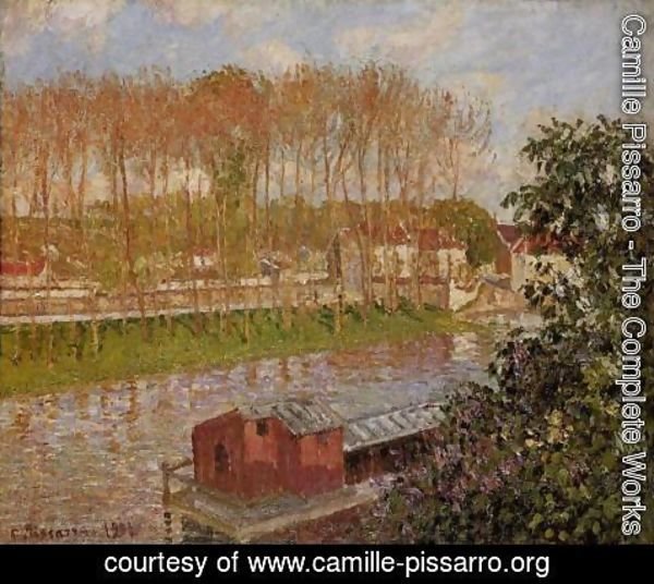 Camille Pissarro - Sunset at Moret-sur-Loing, 1901