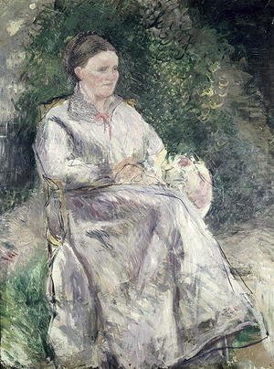 Camille Pissarro - Portrait of Julie Velay, Wife of the Artist, c.1874