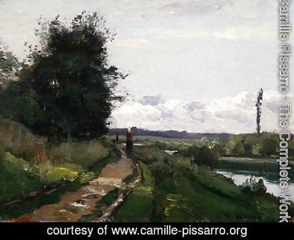 Camille Pissarro - The Banks of the Seine at Bougival, 1864