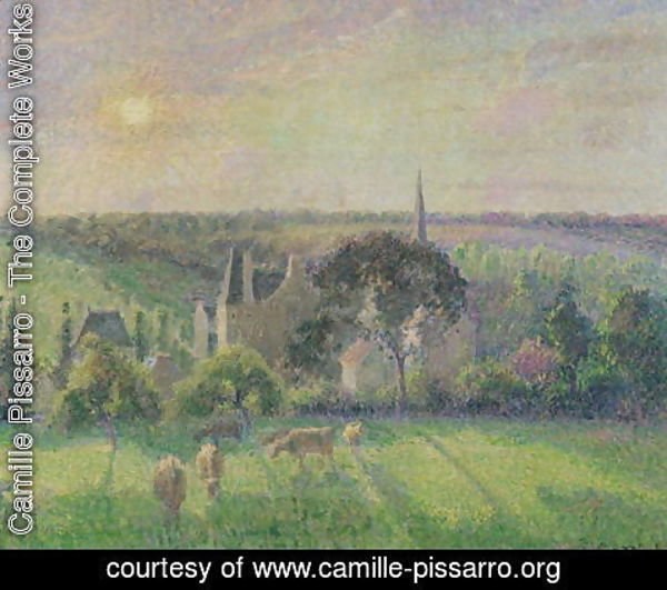 Camille Pissarro - The Church and Farm of Eragny, 1895