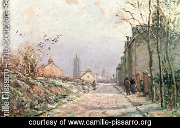 Camille Pissarro - The Road, Effect of Winter, 1872