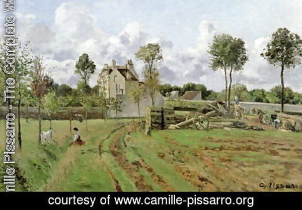 Camille Pissarro - The Vegetable Garden with Trees in Blossom, Spring, Pontoise, 1877