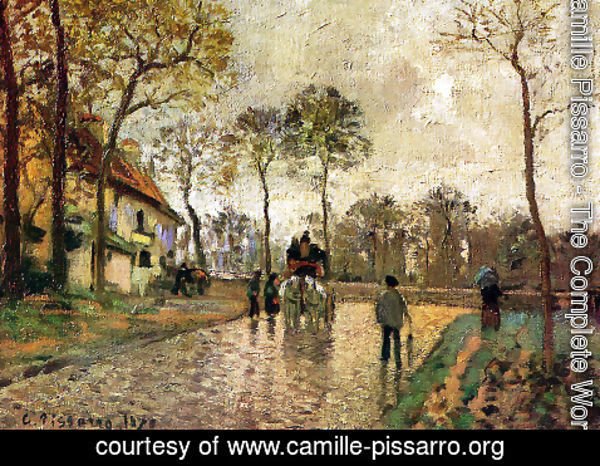 Camille Pissarro - The Coach to Louveciennes, 1870
