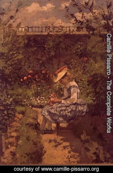 Camille Pissarro - Girl in a Garden