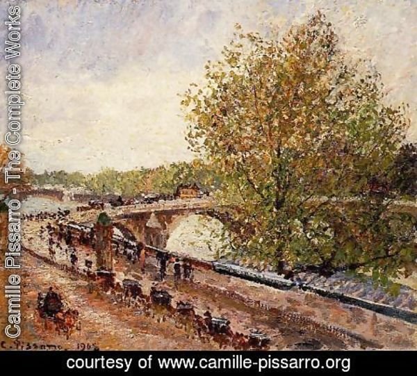 Camille Pissarro - The Pont Royal - Grey Weather, Afternoon, Spring