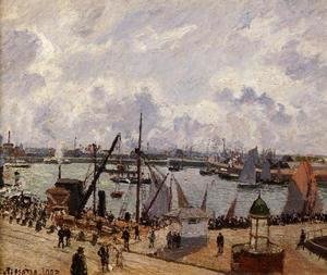 Camille Pissarro - The Inner Harbor, Le Havre - Morning Sun, Rising Tide