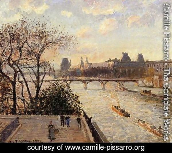 Camille Pissarro - The Louvre and the Seine from the Pont-Neuf