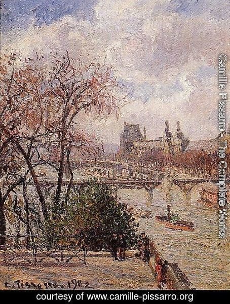 Camille Pissarro - The Louvre, Gray Weather, Afternoon