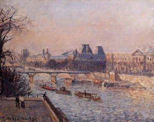 Camille Pissarro - The Louvre, Afternoon