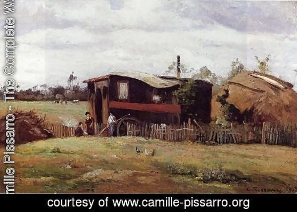Camille Pissarro - La roulette des Bohemiens