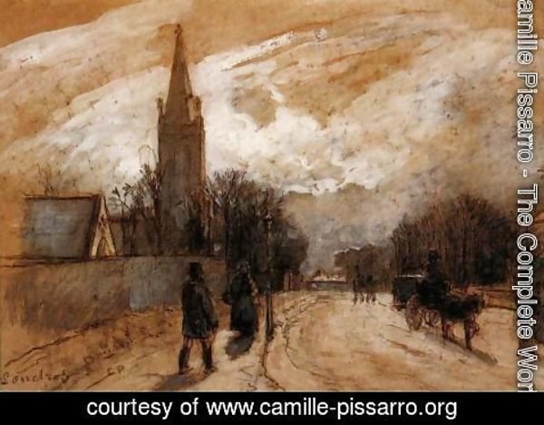Camille Pissarro - Study for 'All Saints' Church, Upper Norwood'