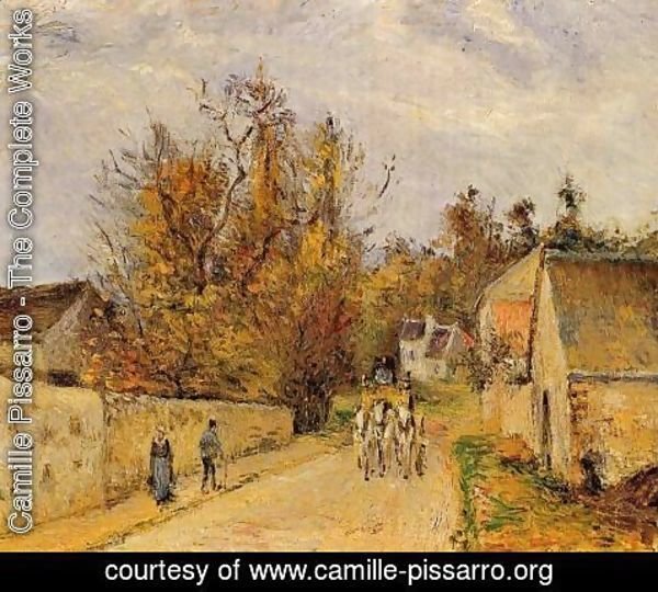 Camille Pissarro - The Stage on the Road from Ennery to l'Hermigate, Pontoise