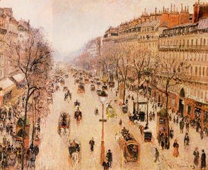 Camille Pissarro - Boulevard Montmartre: Morning, Grey Weather