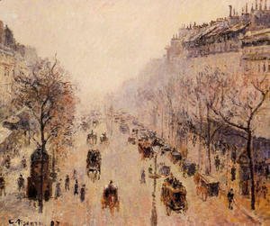 Camille Pissarro - Boulevard Montmartre: Morning, Sunlight and Mist