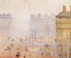 Camille Pissarro - Place du Theatre Francais: Foggy Weather