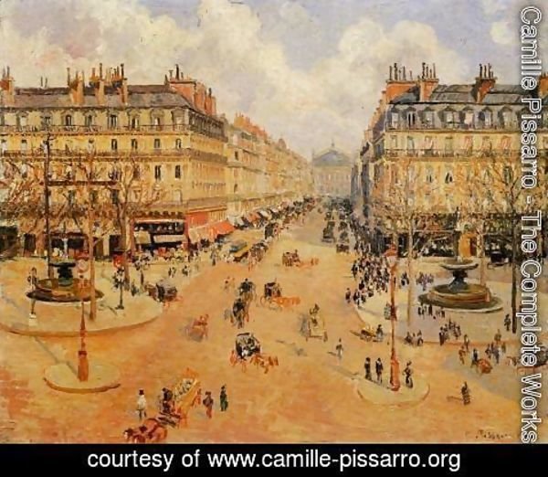 Camille Pissarro - Avenue de l'Opera: Morning Sunshine